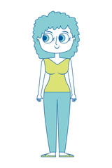 cartoon beauty mother standing character