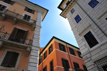 Fototapeta na wymiar Italian City Buildings with Sky