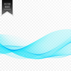 smooth blue transparent wave background