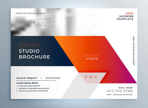 abstract business brochure presentation leaflet design template