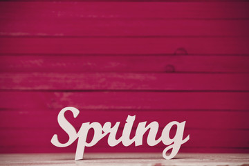 Fototapeta premium simple spring wooden word