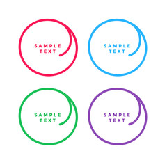 colorful circle banners set with text space