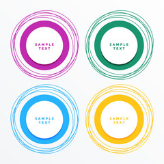 modern circle banners set background