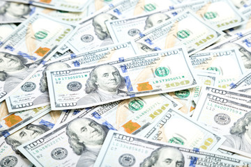 Background with money american hundred dollar bills. money background