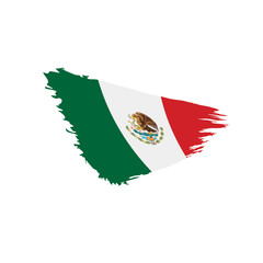 Mexican flag, vector illustration