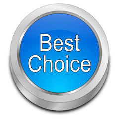 Best Choice button - 3D illustration