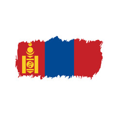 Mongolia flag, vector illustration