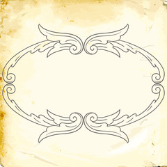 Vector baroque of vintage elements for design. 