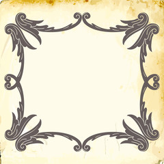 Vector baroque of vintage elements for design. 