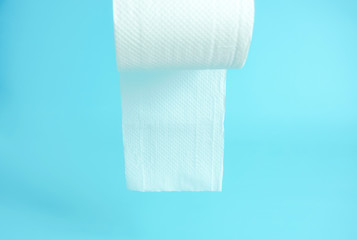 toilet paper　トイレットペーパー　水色背景