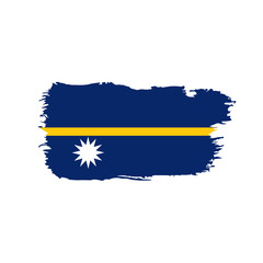 Nauru flag, vector illustration