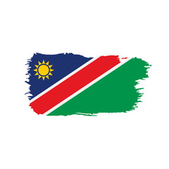 Obraz premium Namibia flag, vector illustration