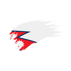 Fototapeta na wymiar Nepal flag, vector illustration
