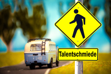 Fototapeta premium Schild 309 - Talentschmiede
