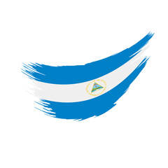 Nicaragua flag, vector illustration