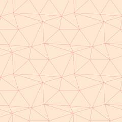 Red and beige geometric ornament. Seamless pattern