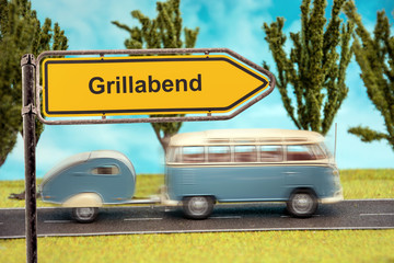 Schild 154 - Grillabend