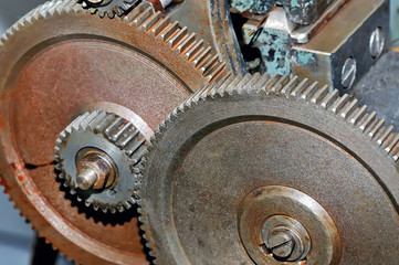 Rusty gears of the old industrial mechanism