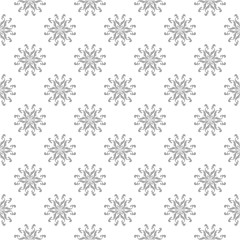 Gray floral seamless ornament on white background