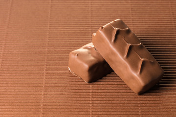 chocolate bars closeup