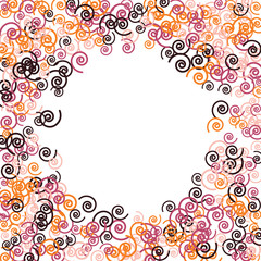 Vector Confetti Background Pattern. Element of design. Color spirals on a black background