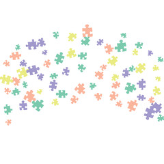Confetti Background Pattern. Puzzle pieces and big ideas design, vector illustration graphic
