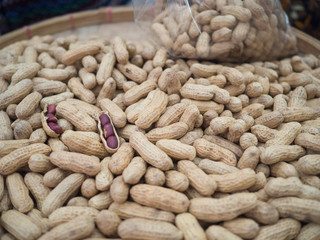 Peanuts for sale in the market.