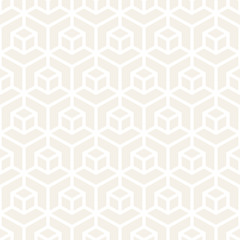 Vector seamless subtle pattern. Modern stylish texture with monochrome trellis. Repeating geometric hexagonal grid. Simple lattice design.