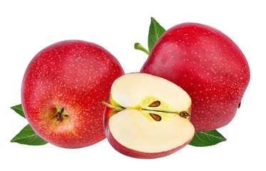 Fresh apple isolated on white background with clipping path