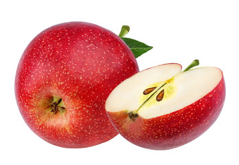 Fresh apple isolated on white background with clipping path