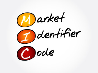MIC - Market Identifier Code acronym, business concept background
