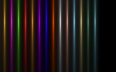 Abstract image of sun burst lighting flare.Rainbow vertical light