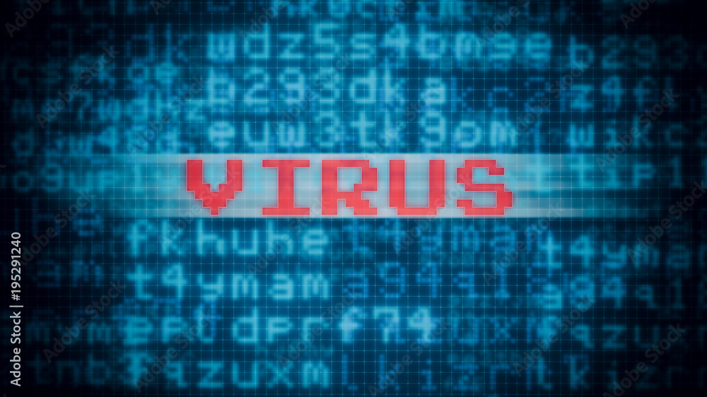 Poster concept of computer malware