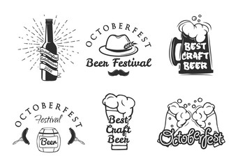 Beer festival Oktoberfest set