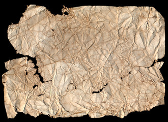Old wrinkled paper damaged at the edges Pirates map base 