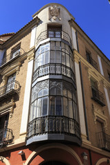 Fototapeta na wymiar Facades of houses in Toledo Spain