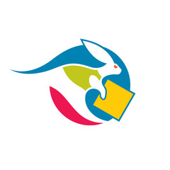 Obraz premium Delivery rabbit sign