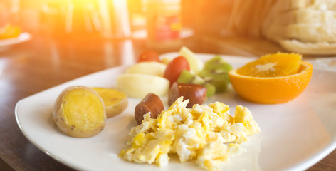 breakfast in the morning