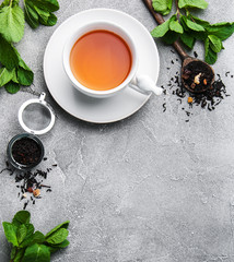 Black tea with mint