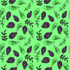 Watercolor floral pattern, delicate flowers. Seamless summer print for fabric, textile, wrapping, wallpaper, background. Vintage botanical set. Wedding, holiday, birthday. Bright botanical colllection