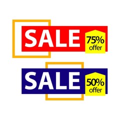 Sale Label Set Vector Template Design
