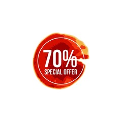 70% Special Offer Vector Template Design