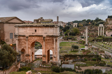 Roman forum before the storm. Rome