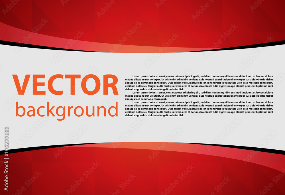 Poster red background vector illustration lighting effect graphic for text and message board design infogra
