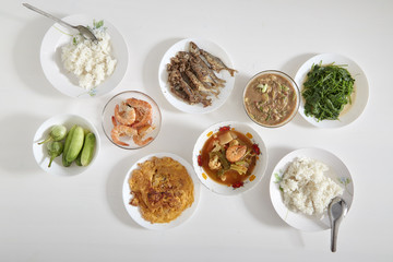 Claen food for good health with Thai local