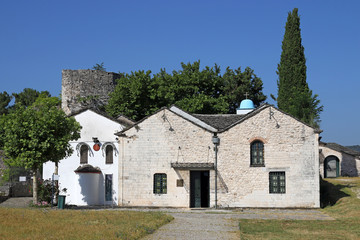Fototapeta na wymiar old stone house Ioannina fortress Greece