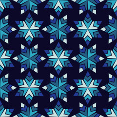 Seamless vector background with doodle snowflakes. Winter pattern. Textile rapport.