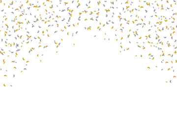 Konfetti fallend - gold-silber