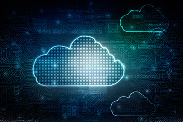 Obraz premium 2d rendering Cloud computing