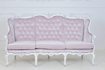 Vintage sofa on a gray background